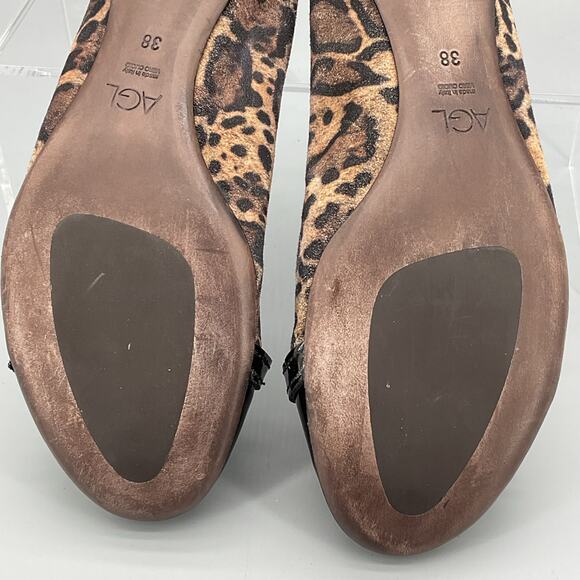 NEW AGL Women’s Monika Cap Toe Ballet Flats Brown/Black Size 6.5 US/38 EU - Picture 10 of 10